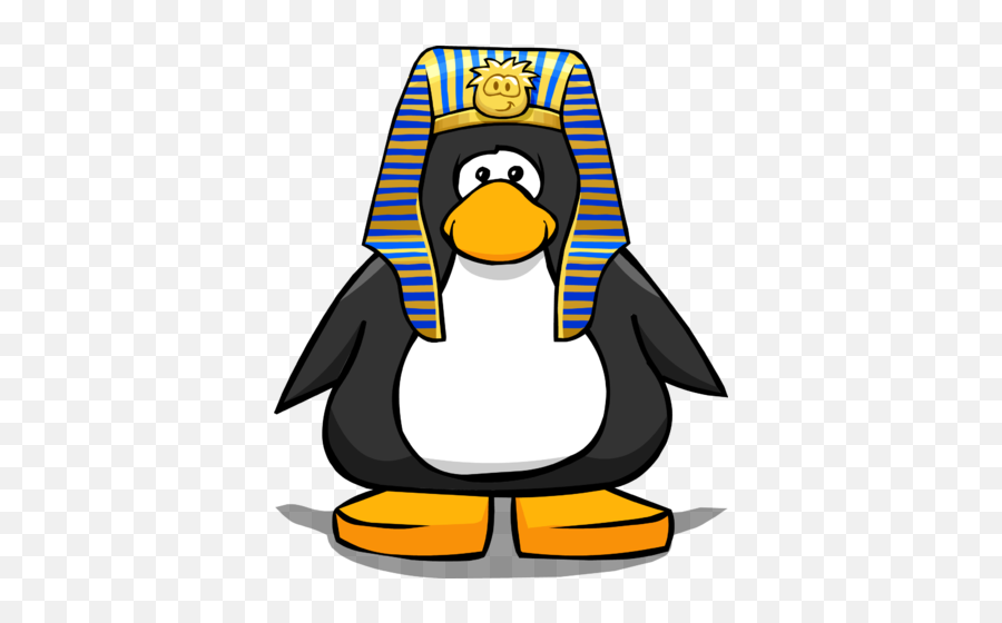 Pharaoh Headdress From A Player Card - Club Penguin Black Club Penguin Tour Guide Hat Png,Headdress Png