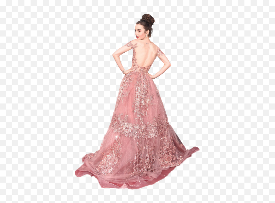 Lily Collins - Gown Png,Lily Collins Png