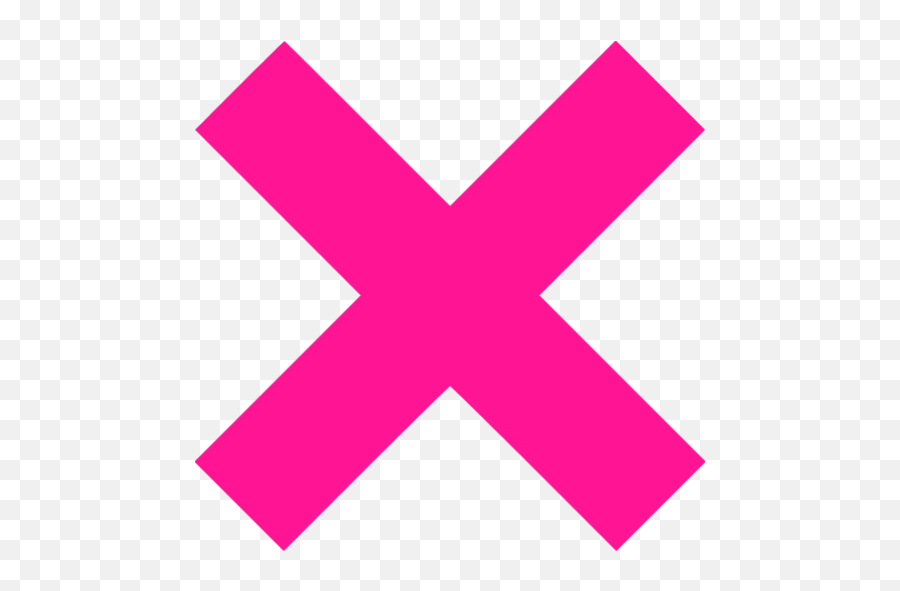 Deep Pink X Mark Icon - Black X Png Transparent,X Sign Png