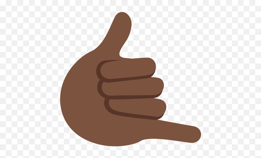 Call Me Hand Emoji With Dark Skin Tone - Hand Signals Urban Dictionary Png,Okay Hand Emoji Png