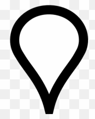 Download Google Map Pin Png - Maps Outline Full Drop White