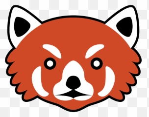 Panda Clipart Red - Face png