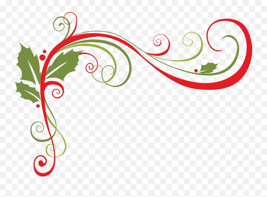 Transparent Christmas Swirls Clipart - Christmas Swirls Png,Swirls Transparent