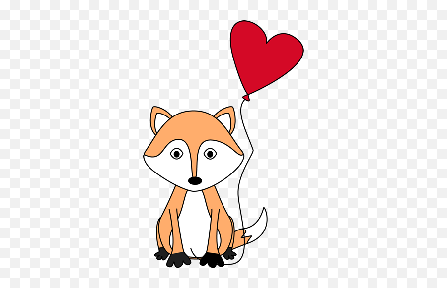 Download Cute Fox Clipart Panda - Valentines Day Clipart Fox Png,Fox Clipart Png
