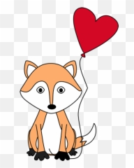 Download Cute Fox Clipart Panda - Valentines Day Clipart Fox Png,Fox Clipart Png