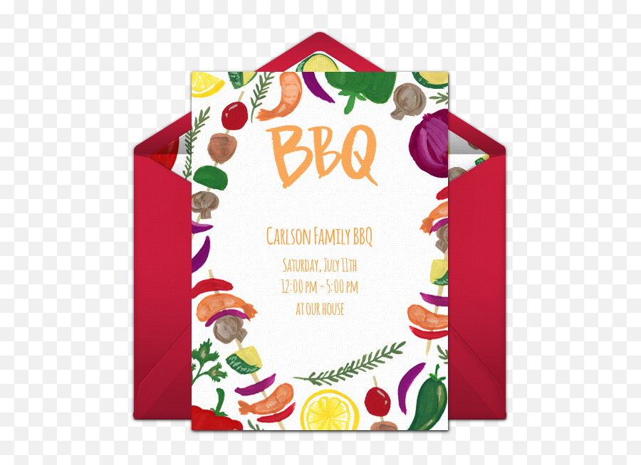 Free Summer Cookout Invitations - Greeting Card Png,Cookout Png