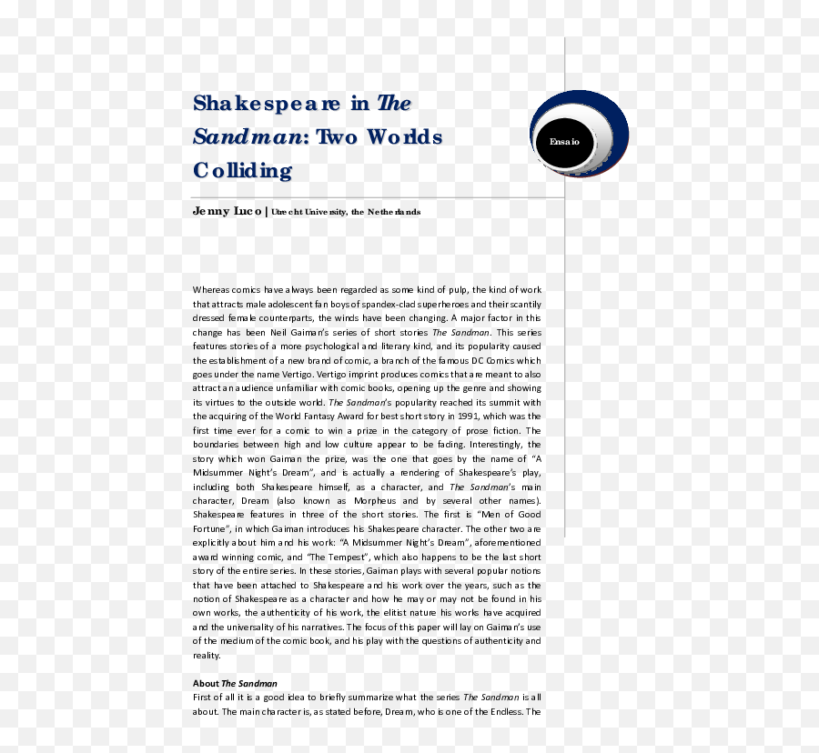 Two Worlds Colliding - Document Png,Sandman Png