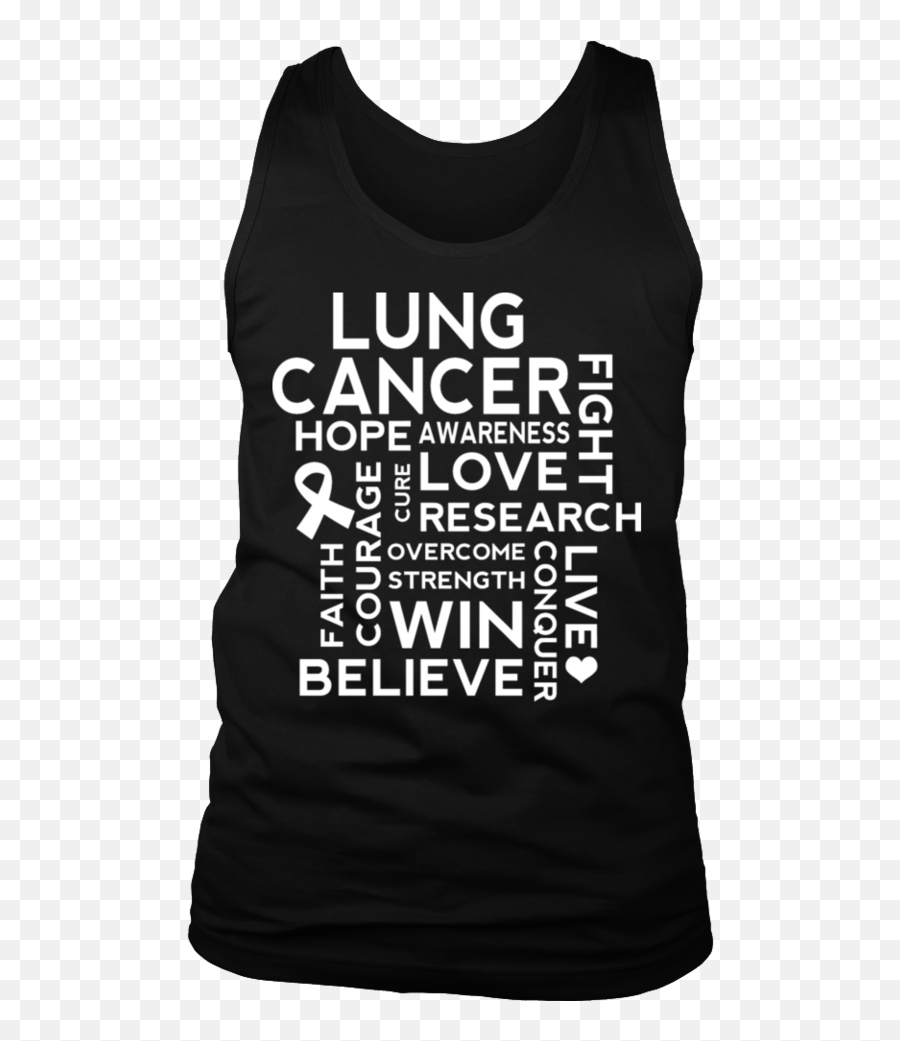 Download Hd Lung Cancer Awareness Slogan T Shirt - Disney In Active Tank Png,Lung Png