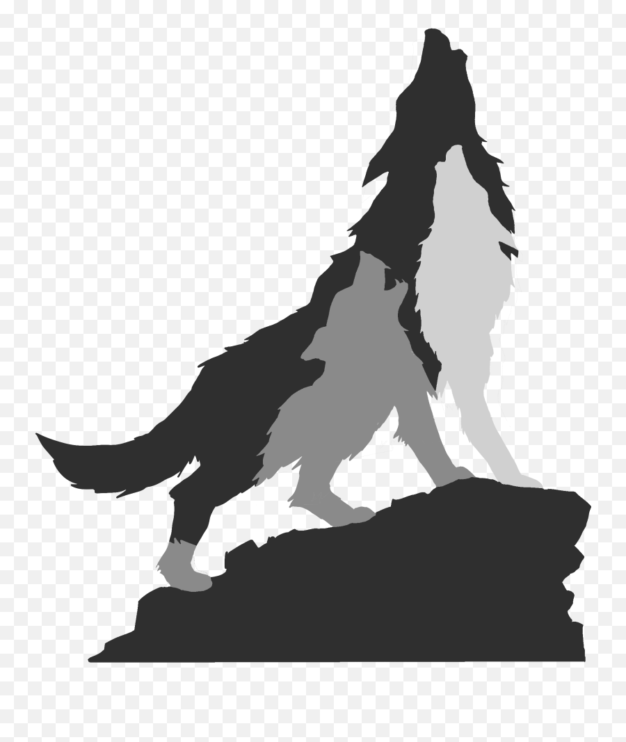 Download W0lf L0g0 With Legg Blk - Transparent Background Wolf Silhouette Png,Wolf Silhouette Png