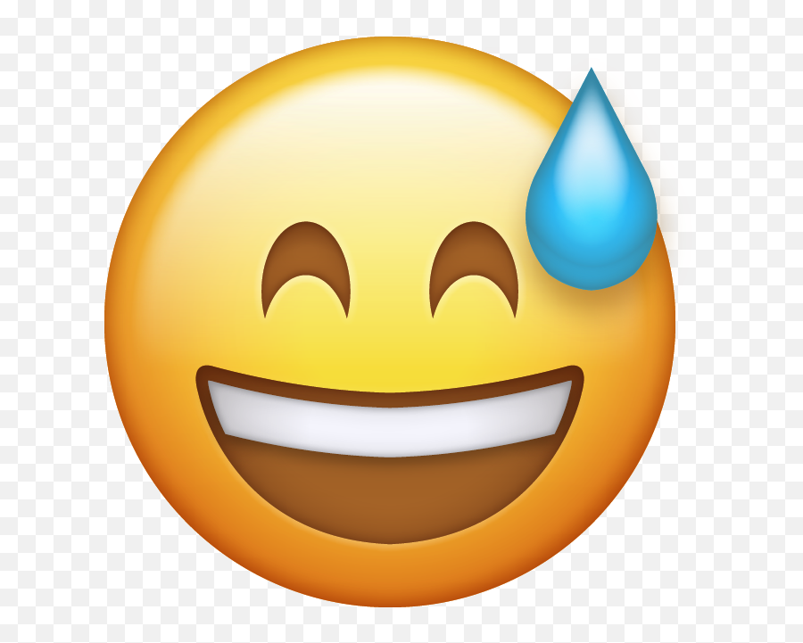 Smile Emoji Free Download Ios Emojis - Transparent Background Iphone Emojis Png,Sweat Png