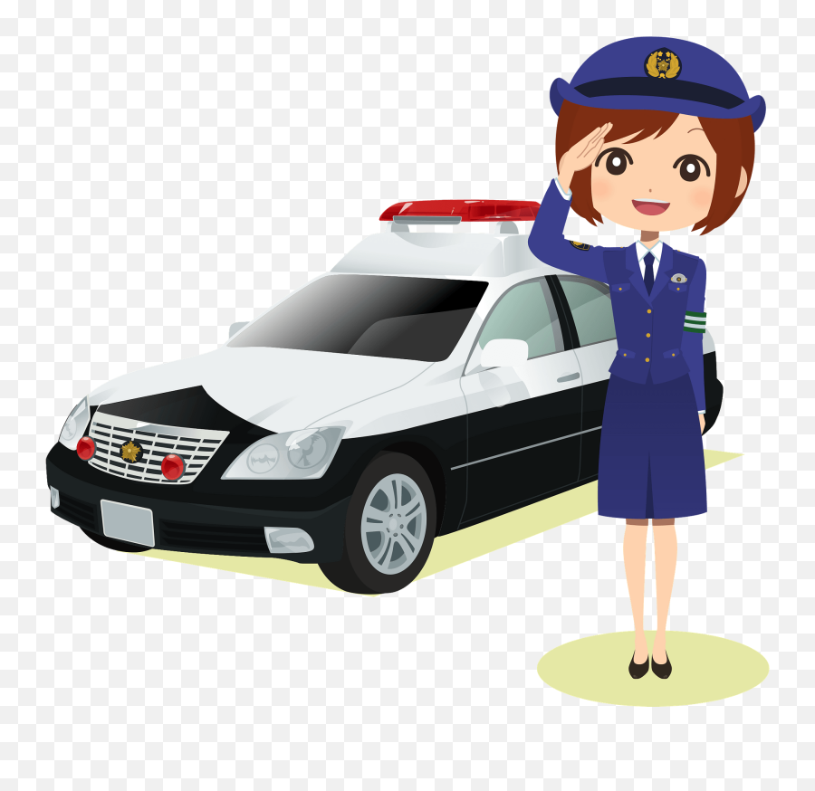 Police Officer In Front Of Car Png Transparent