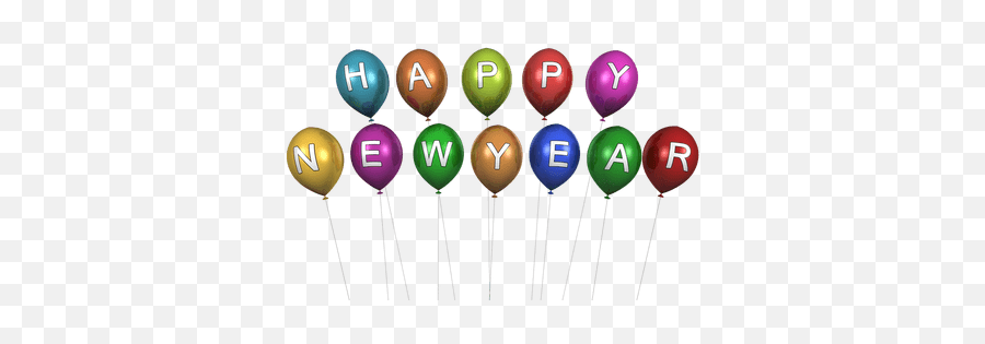 Happy New Year Balloons Transparent Png - New Year,Happy New Year 2017 Png