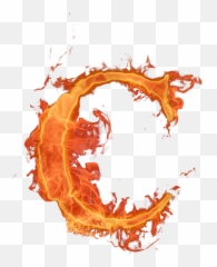 Border Png Download - Fire Letter C