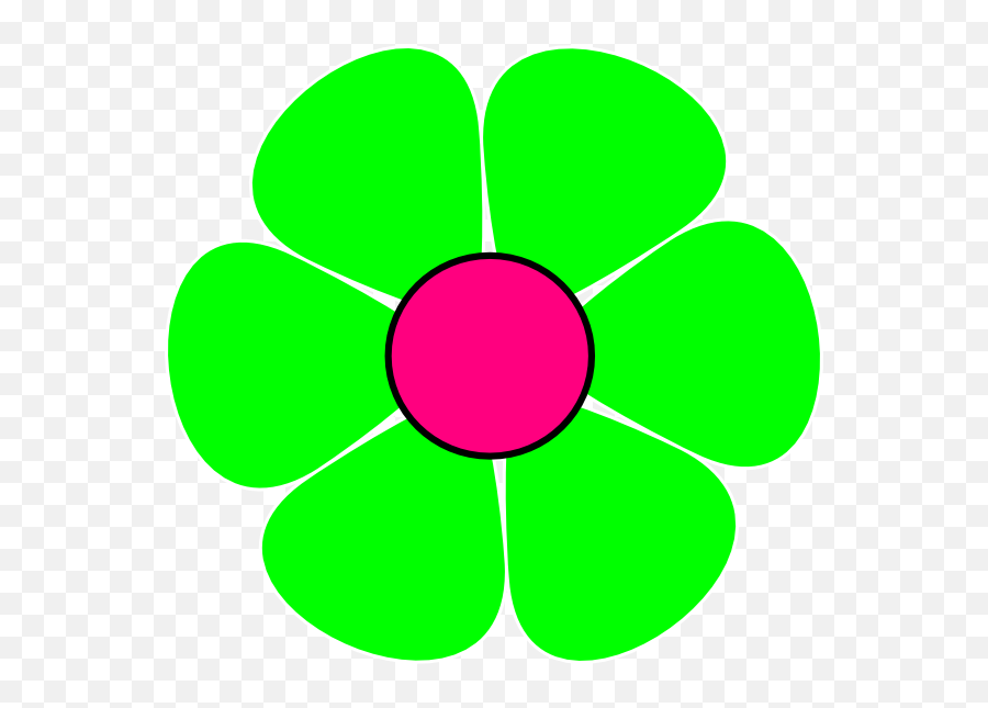 Green Png Files - Clipart 70s Flowers,Green Flower Png