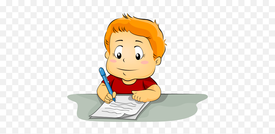Writing Child Clip Art - Boy Writing Clipart Png,Writing Clipart Png