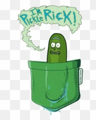 Pickle Rick Pocket Tapestry - Happy png