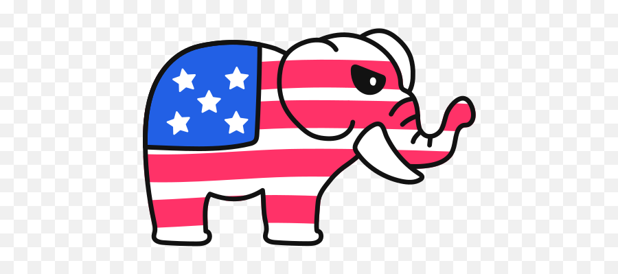 Icon Of Us Election 2020 Illustrations - Animal Figure Png,Elephant Icon