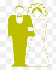 Bride And Groom Wedding Icon Free Image - Married Couple Clipart Black White png