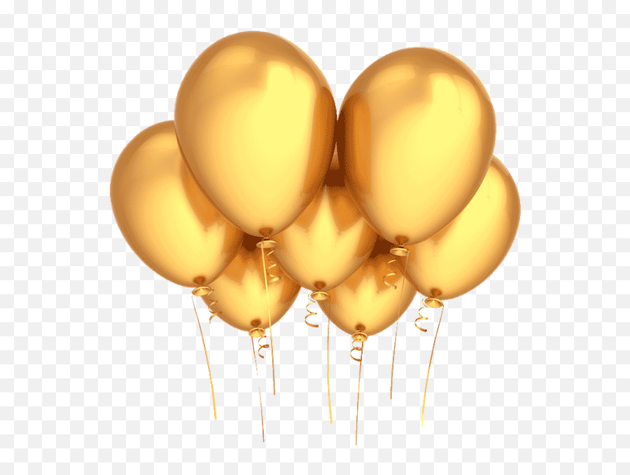 Download Birthday Wishes Gold Party - Transparent Background Gold Balloon Png,Gold Balloon Png