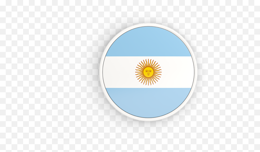 Round Icon With White Frame - Circle Png,Argentina Flag Png