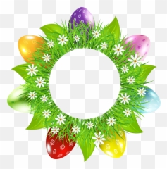 Thanks Clipart Easter Transparent Free For - Happy Easter Wreath Clipart png