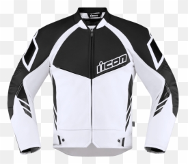 Icon Hypersport2 Jacket - White 3XL Black Motorcycle Leather png