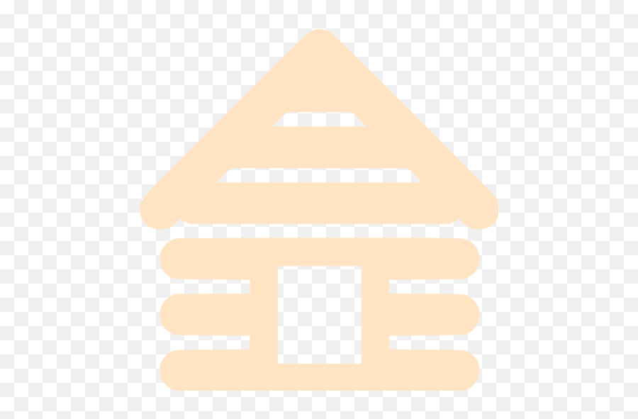 Bisque Log Cabin Icon - White Log Cabin Icon Png,Cabin Icon Png