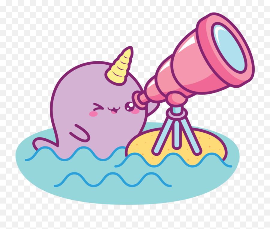 Telescope Narwhal Clipart - Optical Telescope Png,Narwhal Icon