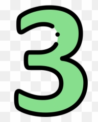 3 - Free education icons Number Template Black Outline png