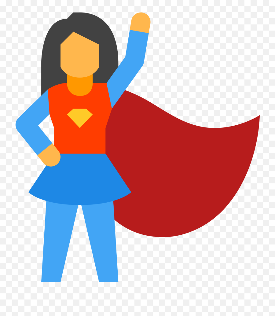 Super Hero Female Icon In Color Style - Super Hero Icon Png,Icon Heros