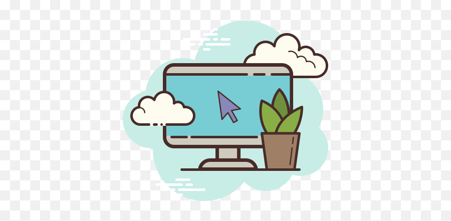Home Office Icon In Cloud Style - Aesthetic Life360 Icon Png,Cute Home Icon
