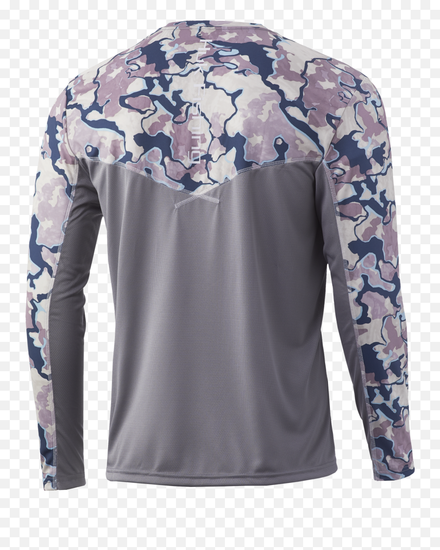 Huk Icon X Current Camo Ls Top Ocean Tally Cam - Long Sleeve Png,Aac Icon