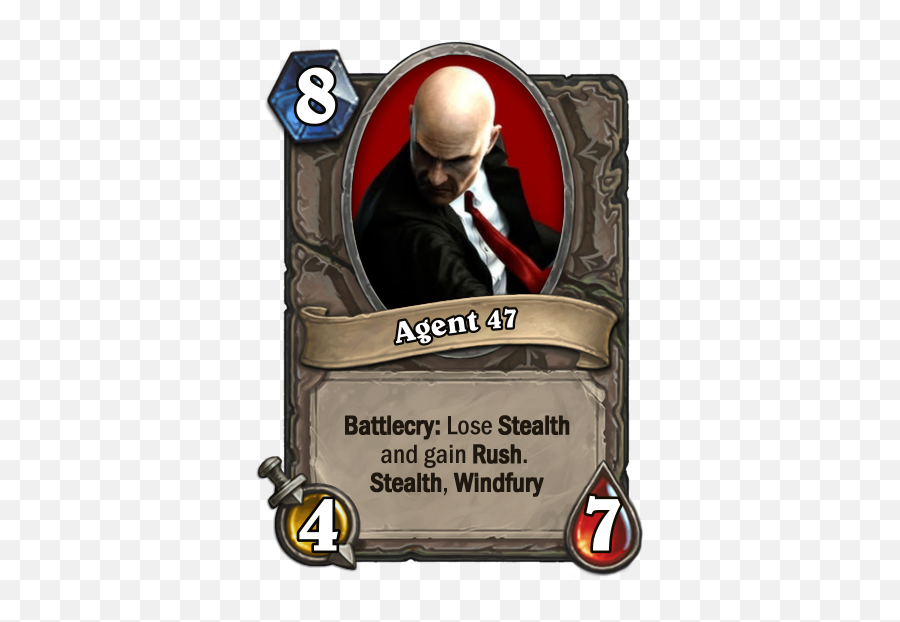 Agent 47 Customhearthstone - Op Fan Made Hearthstone Cards Png,Agent 47 Png