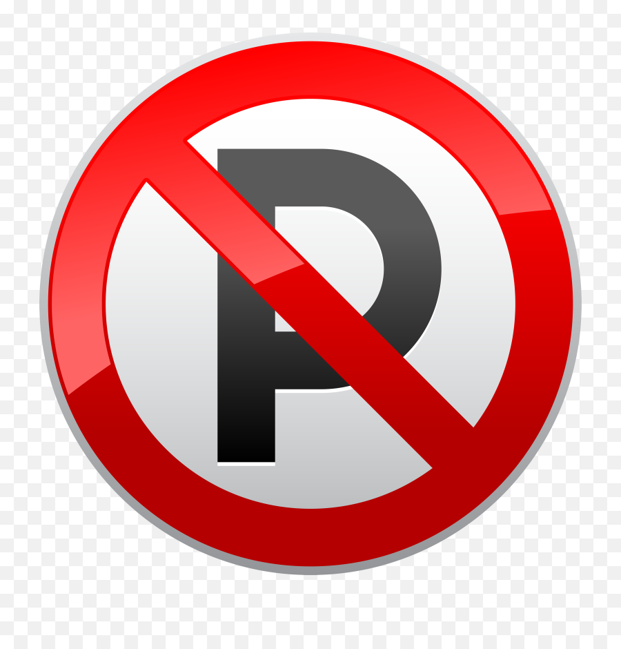 Parking Prohibition Sign Png Clipart - No Parking Sign Transparent Background,No Sign Png