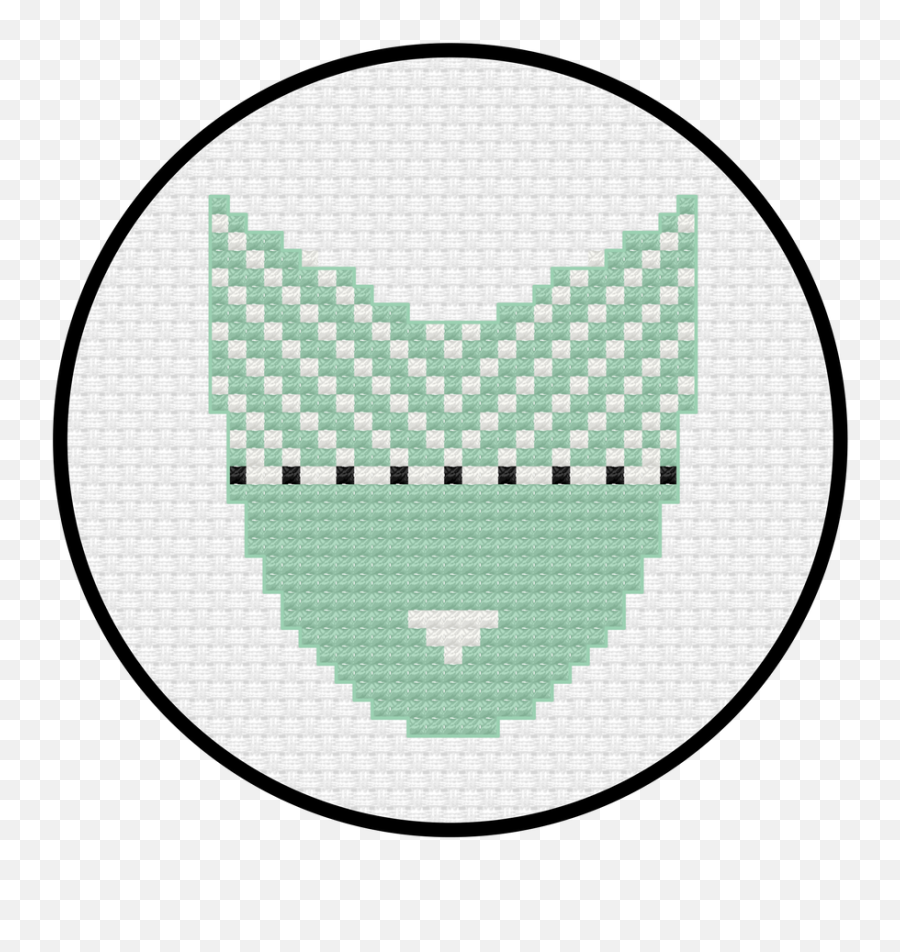Stripe Logo Cross Stitch Pattern - Purple Kawaii Heart Transparent Png,Logo Stitch