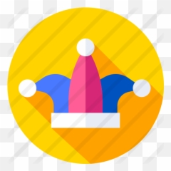 Joker Hat - Circle Yellow Icon png