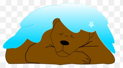 Sleeping Bear Under The Snow Clipart - Art png