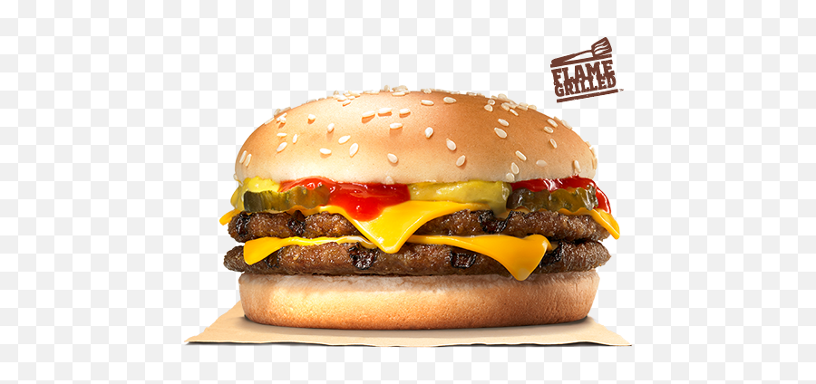 Double Cheeseburger Burger King - Double Cheeseburger Burger King Png,Cheeseburger Png