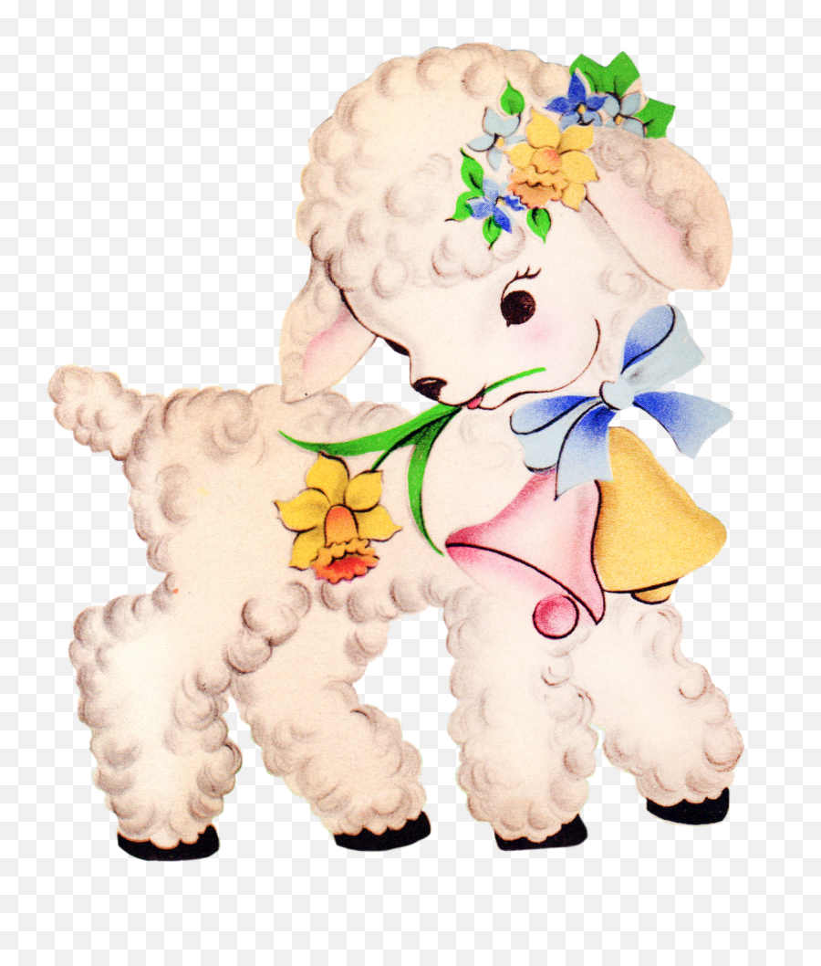 Download Free Vintage Baby Lamb Pretty Things For Clipart - Vintage Lamb Clipart Png,Lamb Png