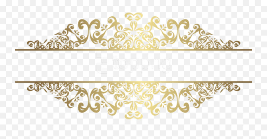 Download Free Png Gold Decorative Element - Transparent Elegant Gold Border,Ornament Png