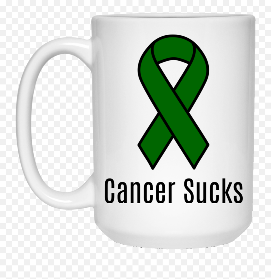 Cancer Sucks Emerald Green Ribbon - Breast Cancer Ribbon Svg Png,Green Ribbon Png