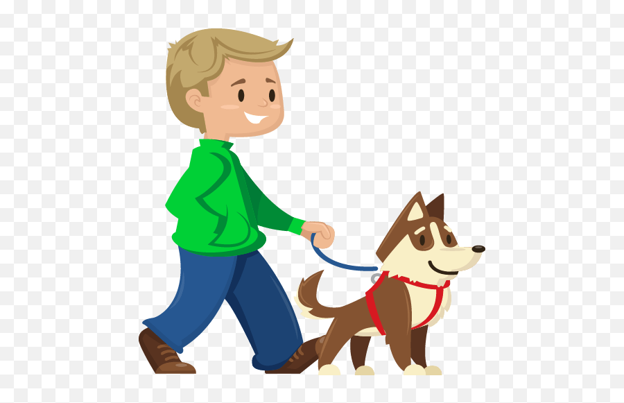 Dog Walker Cartoon Png - Transparent Walk Dog Clipart,Dog Cartoon Png