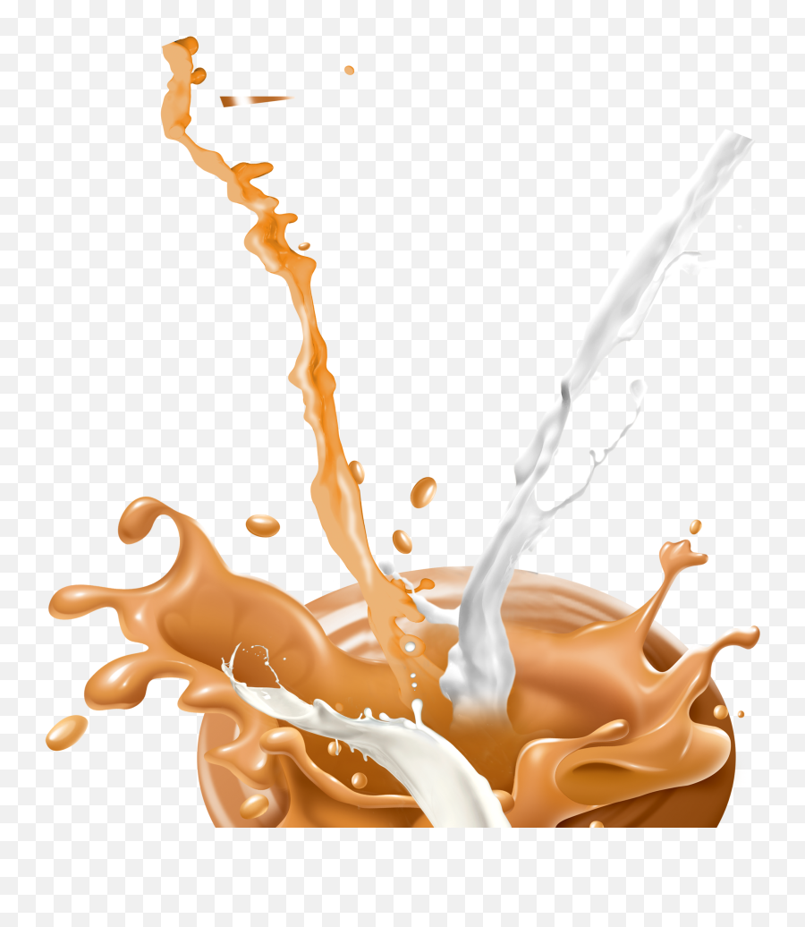 Transparent Milk Tea Splash Png - Milk Tea Splash Vector,Milk Clipart Png