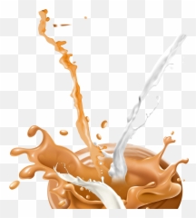 Transparent Milk Tea Splash Png - Vector