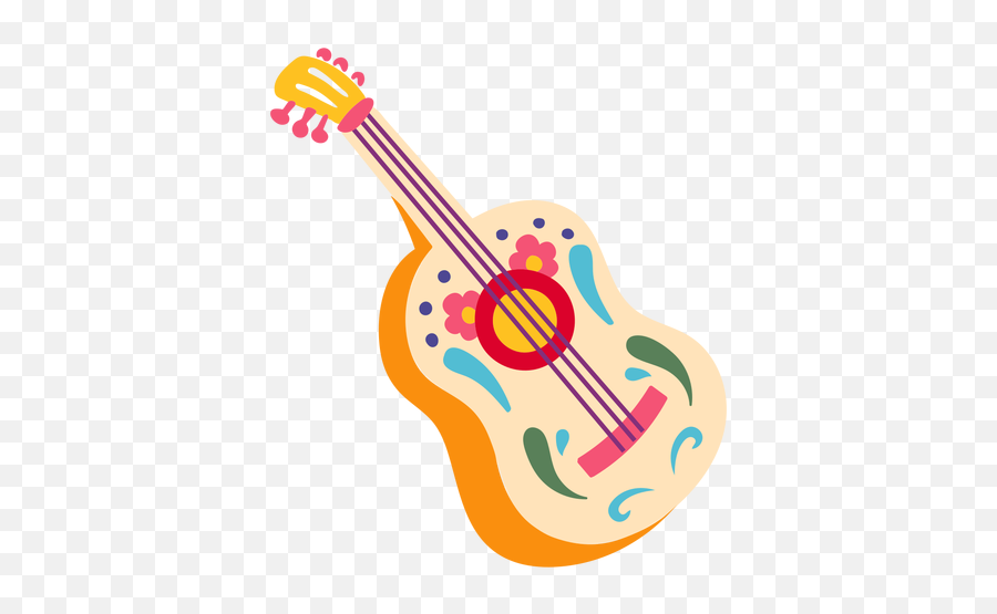 Guitar Acoustic Decorative Illustration - Guitarra Mexicana Png,Acoustic Guitar Transparent Background