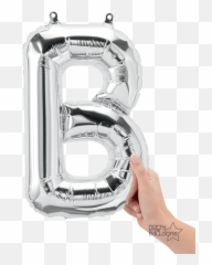 Download Hd B Silver - Rose Gold Balloon Letter png