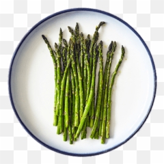 Roasted Asparagus - Vegetables On Plate Transparent Png,Asparagus Png