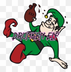Elf Drunk Transparent U0026 Png Clipart Free Download - Ywd Drunk Christmas Elf Cartoon,Drunk Png