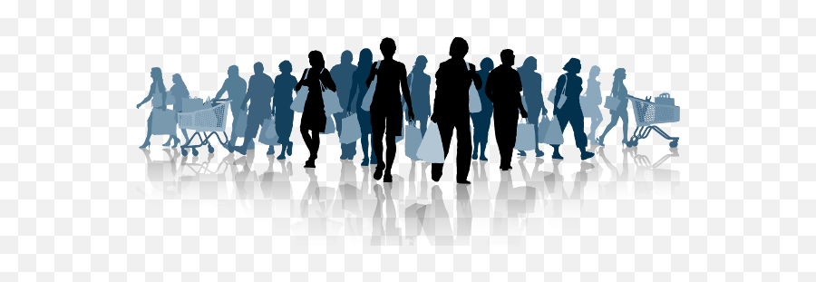 Download Shoppers - Groups Of People Shadow Png,Shopping Png