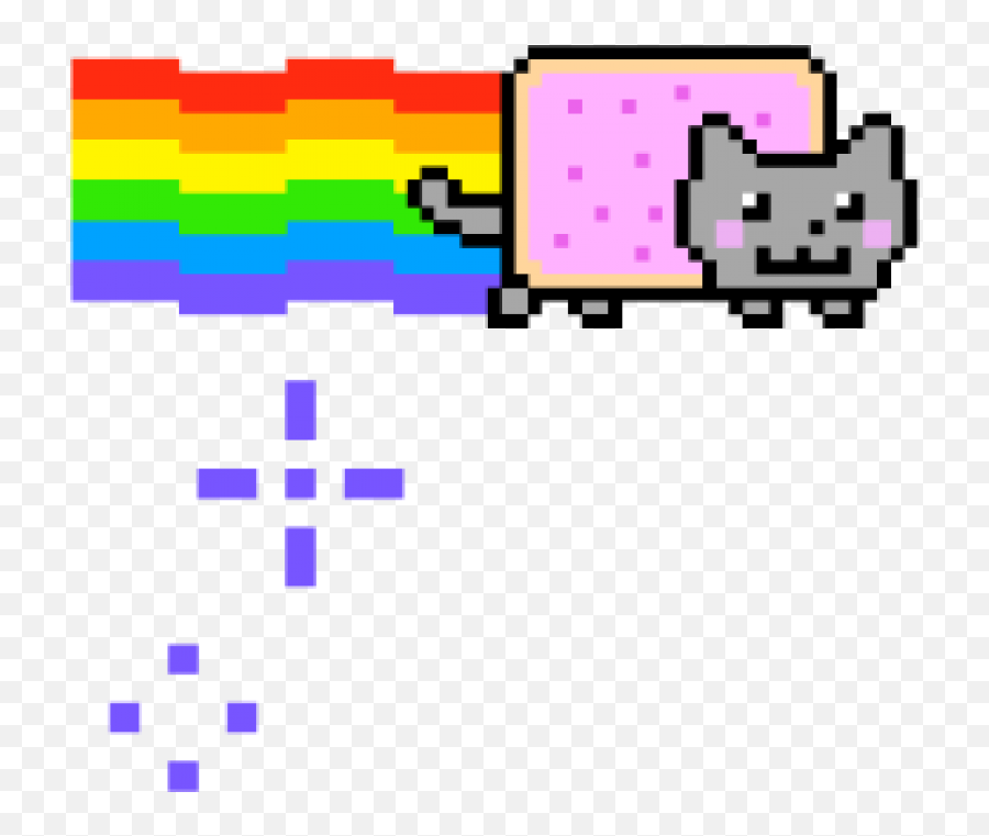 Gif Nyan Cat Png Transparent Image - Nyan Cat Transparent Background,Nyan Cat Png
